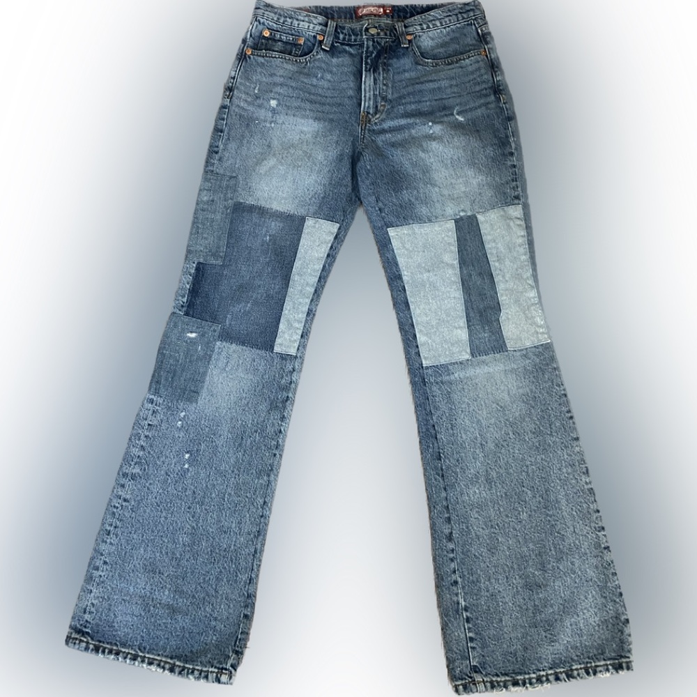 NWOT!  Lucky Brand Patches Hemp Boyfriend Midrise Flare